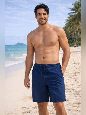 Fair Harbor Men's Blue Drawstring Shorts